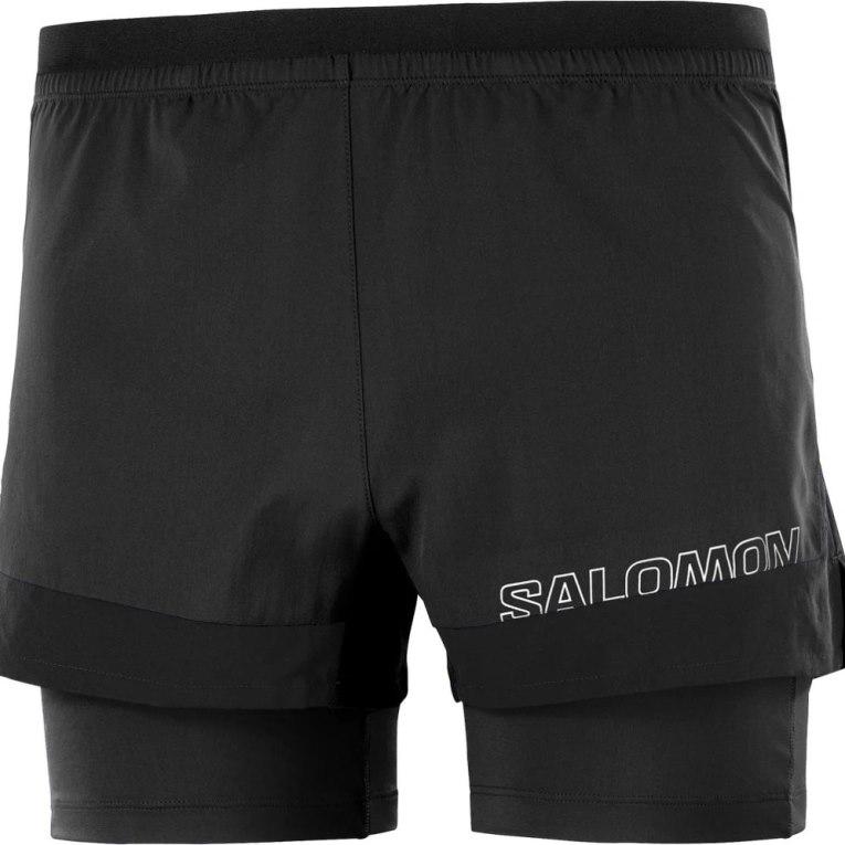 Black Salomon Cross 2in1 Men's Shorts | IE ZG1507